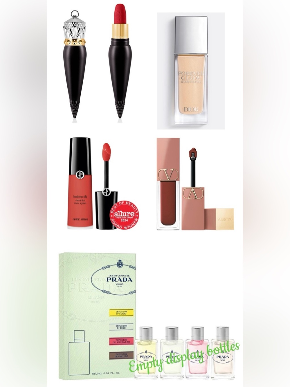 Luxury 10pc Assorted Beauty Bundle, All NIB $327 Retail Value (Empty Bottles)